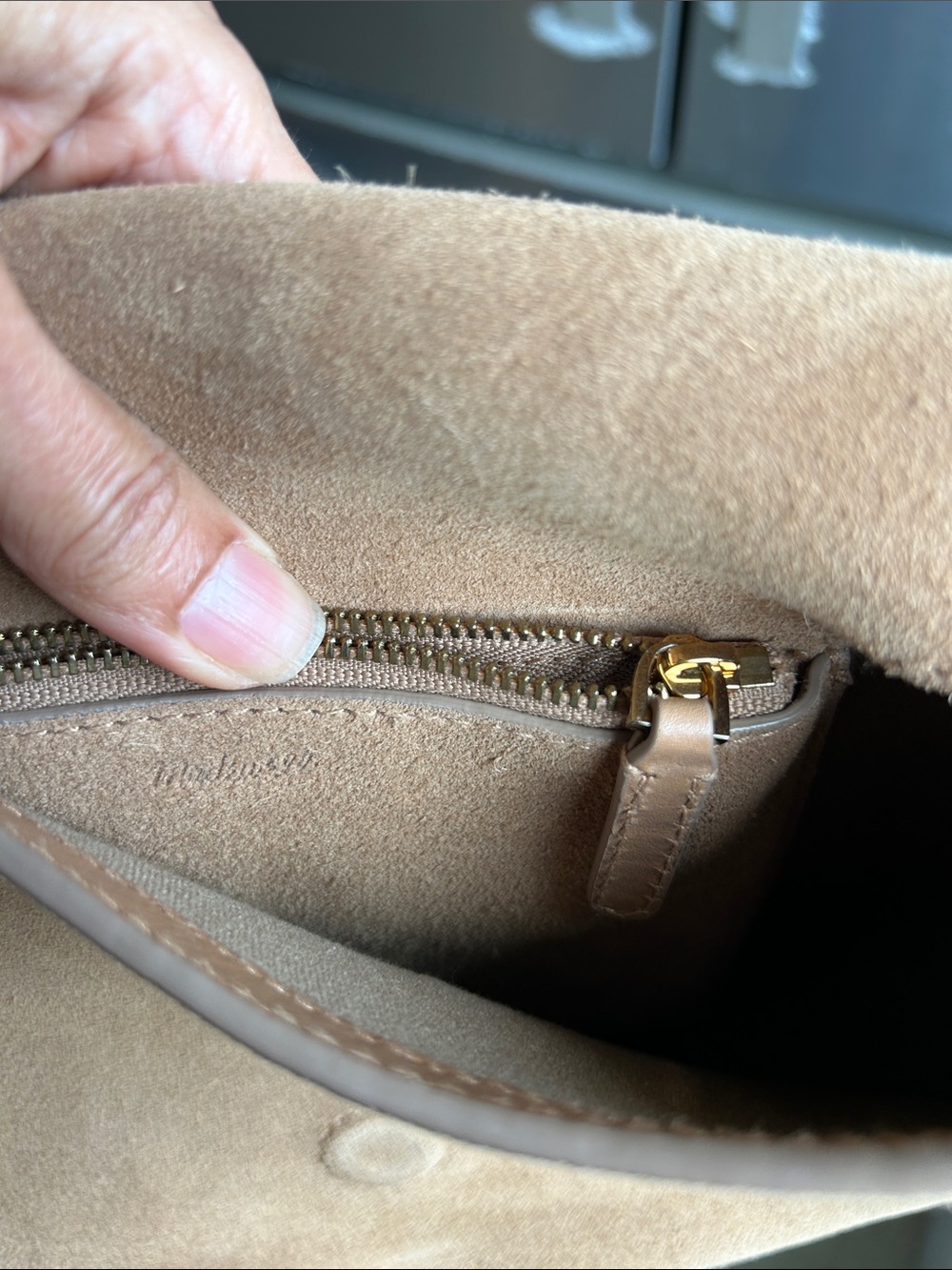 Madewell Cumin Color Dakota Suede Saddle Crossbody Bag - Picture 11 of 11